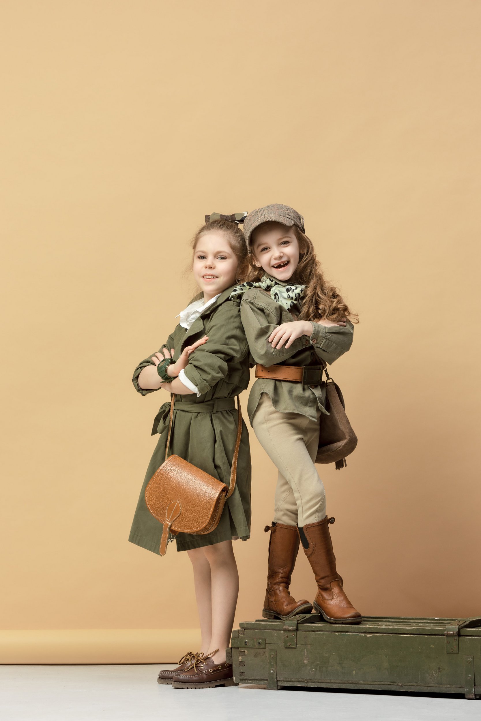 Stylish kids with spring collection